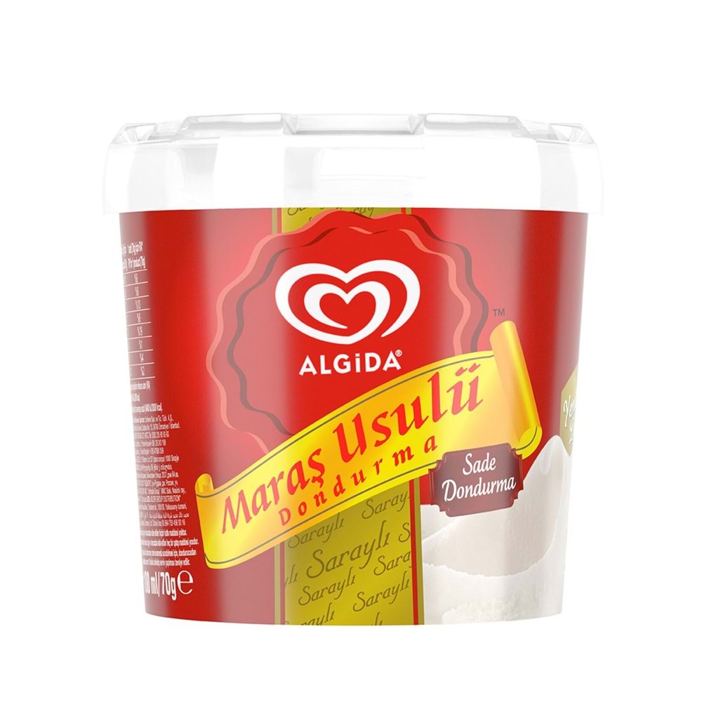 Algida Maraş Usulü Sade Dondurma Cup 105 ml