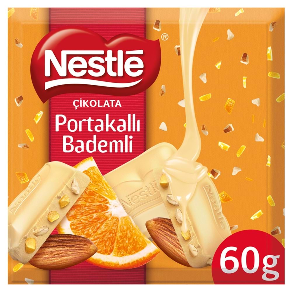 Nestle Portakal ve Bademli Kare Çikolata 60 gr
