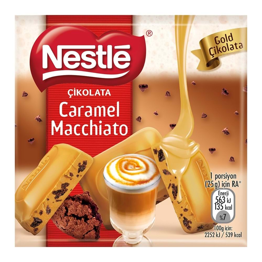 Nestle Caramel Machiato Kare Çikolata 60 gr