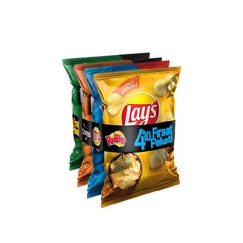 Lay's Ruffles Doritos Cips 4'lü Fırsat Paketi 72 G