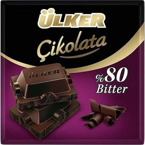 Ülker %80 Bitter Kare Çikolata 60 gr