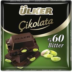Ülker Antep Fıstıklı %60 Bitter Kare Çikolata 65 gr